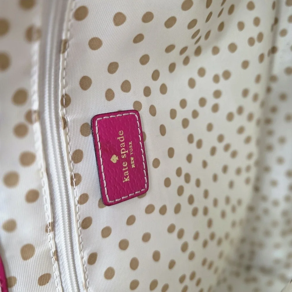 Kate Spade New York Wellesley Quinn Tote Pink Leather Satchel Handbag & Wallet